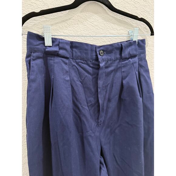 Vintage 80s 90s Christy Girl NY Dark Blue Pleated Pants Size 30 USA Made - Picture 3 of 8